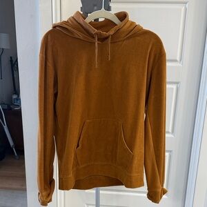Anthropologie DP Gold Velvet Hoodie